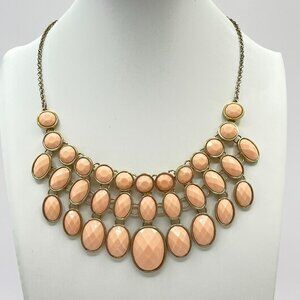 Peach statement necklace